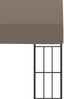 Wand-Pavillon, Gartenpavillon 6x3 m Taupe Stoff Bild 5