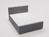 GRAINGOLD Montego Doppelbett 140x200, Boxspringbett, zwei Bettkästen, Glamour Stil, Velvet-Stoff, Grau Bild 4