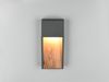 2er Set LED Außenwandleuchten in Anthrazit & Holzoptik, Höhe 33cm Bild 5