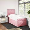 vidaXL Boxspringbett mit Matratze Rosa 90x190 cm Samt 3290797 Bild 3