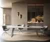 Esstisch Edge 300x100 cm Keramik Onyx Pearl Edelstahl Schräg Bild 2