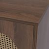 Kommode HWC-P51, Schrank mit Türen Anrichte Staufächer, Poly-Rattan MDF Melamin 79x80x40cm ~ braun Bild 5