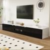 TV-Schrank, Hochglanzoberfläche,180×35×30 cm,Schwarz + Weiß,modernes Design,viel Stauraum Bild 1