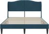 vidaXL Bettrahmen mit Kopfteil Blau 140x190 cm Samt 42027922 Bild 4