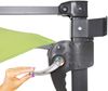Wandschirm Casoria, Ampelschirm Balkonschirm Sonnenschirm, 3m neigbar, Polyester Alu/Stahl 9kg ~ grün-lemon Bild 5