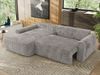Ecksofa, L-förmiges, lose Kissen, DL-Schlaffunktion, (H 100 x T 187 x B 273 cm) - CUBO L - Cord Hellgrau - linke Seite Bild 4