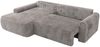Ecksofa, L-förmiges, lose Kissen, DL-Schlaffunktion, (H 100 x T 187 x B 273 cm) - CUBO L - Cord Hellgrau - linke Seite Bild 5