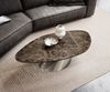 Couchtisch Edge Organisch 140x76 cm Keramik Emperador Extra Lucidato Dunkelbraun Conis Edelstahl gebürstet Bild 5
