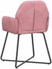 vidaXL Esszimmerstühle 4 pcs Samt (V) Rosa 55 x 50 x 84 cm 3428376 Bild 5