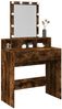 vidaXL Schminktisch mit LED-Beleuchtung Räuchereiche 80x41x144,5 cm 848182 Bild 4