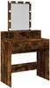 vidaXL Schminktisch mit LED-Beleuchtung Räuchereiche 80x41x144,5 cm 848182 Bild 2