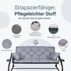 TexDeko Auflagekissen Ecolen Gartenbankauflage für Hollywoodschaukel mit Rückenlehne, (1x Gartenbankauflage für Hollywoodschaukel + 2x Kissen), UV-Beständig Bild 4