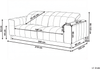 Sofa 3-Sitzer OMMEL Stoff Taupe Bild 2