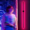 ZMH Led Wandleuchte Innen Wandlampe: 100CM RGB Schwarz Musik Flurlampe Modern Design Dimmbar Schlafzimmerlampe mit Fernbedienung Wandbeleuchtung für Flur Treppenhaus Schlafzimmer Wohnzimmer Bild 3