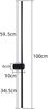 ZMH Led Wandleuchte Innen Wandlampe: 100CM RGB Schwarz Musik Flurlampe Modern Design Dimmbar Schlafzimmerlampe mit Fernbedienung Wandbeleuchtung für Flur Treppenhaus Schlafzimmer Wohnzimmer Bild 5