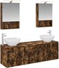 vidaXL Badezimmerschrank-Set 5 pcs Geräucherte Eiche Holzwerkstoff 3406483 Bild 2