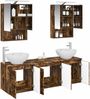 vidaXL Badezimmerschrank-Set 5 pcs Geräucherte Eiche Holzwerkstoff 3406483 Bild 3