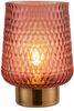 Pauleen 48134 Rose Glamour mobile Tischleuchte Glas Tischlampe Timerfunktion 6H Batterie Glaslampe ohne Kabel Rosa Glas/Metall Bild 3