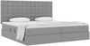 vidaXL Aufbewahrungsbett mit Matratze Hellgrau 200 x 200 cm Polyester 3371928 Bild 3