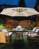 Sonnenschirm LED Solar Beleuchtung ⌀ 285 cm beige CORVAL Bild 3