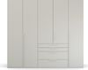 rauch 'PURISMA' Drehtürenschrank mit Innenspiegel, 4-türig & 4 Schubkästen, 251,0 cm, Seidengrau Bild 2