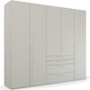 rauch 'PURISMA' Drehtürenschrank mit Innenspiegel, 4-türig & 4 Schubkästen, 251,0 cm, Seidengrau Bild 3