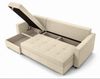 AX LIVING Ecksofa ELIF Creme mit Schlaffunktion L-Form, Sofa mit Bettkasten - Moderne Ecksofa, Wohnzimmer Ecksofa - Eckcouch Creme - Links Bild 3