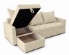 AX LIVING Ecksofa ELIF Creme mit Schlaffunktion L-Form, Sofa mit Bettkasten - Moderne Ecksofa, Wohnzimmer Ecksofa - Eckcouch Creme - Links Bild 4