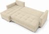 AX LIVING Ecksofa ELIF Creme mit Schlaffunktion L-Form, Sofa mit Bettkasten - Moderne Ecksofa, Wohnzimmer Ecksofa - Eckcouch Creme - Links Bild 5