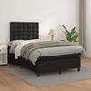vidaXL Boxspringbett mit Matratze Schwarz 120x190 cm Kunstleder 3269977 Bild 3