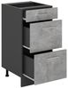 Küchenunterschrank R-Line Beton 40 cm mit Schubladen, ohne Arbeitsplatte Vicco Bild 3