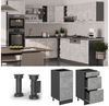 Küchenunterschrank R-Line Beton 40 cm mit Schubladen, ohne Arbeitsplatte Vicco Bild 2