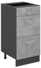 Küchenunterschrank R-Line Beton 40 cm mit Schubladen, ohne Arbeitsplatte Vicco Bild 4