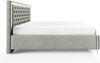 MEBLINI Polsterbett 180x200 mit Lattenrost ohne Matratze – ARONA SILVER – Grau Samt – Doppelbett mit Bettkasten - Stauraumbett - Kopfteil Bett mit Stauraum Bild 2