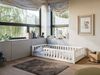 Kids Collective Kinderbett Bodenbett Bett mit Rausfallschutz & Lattenrost Montessori Bett Kinder (weitere Größen 90x200, 120x200, 140x200 cm), Jugendbett Einzelbett optional mit Matratze, weiß Kiefer 80 x 160 cm Bild 4