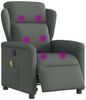 vidaXL Massagesessel Elektrisch Dunkelgrau Stoff 3303125 Bild 3