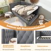 Merax Polsterbett Tagesbett Daybett 90x190cm, Schlafsofa mit hydraulischem Stauraum, Kinderbett Jugendbett Bettgestell mit Lattenrost aus Holz, Samt, Grau Bild 5
