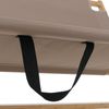 Bambus Campingbank HWC-Q40, Outdoorbank Picknickbank Gartenbank, klappbar Tragegriff Stoff/Textil 117cm ~ creme Bild 5