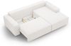 Micadoni Schlaf-Ecksofa Jodie 3-Sitzer Rechts Boucle Weiß Bild 4