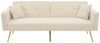 BBWL Sofa Schlafsofa 2-Sitzer mit Bettfunktion, verstellbarer Rückenlehne, Lammwollbezug, goldenen Metallbeinen und Seitentaschen Bild 4