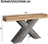 Kommode 140x30x80 cm mit X-förmiger Kreuzstütze in Holzoptik Bild 5