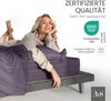 Bettwaesche-mit-Stil Mako-Satin Spannbettlaken lila (malve) 120x200cm Höhe 5-10cm Bild 4