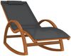 vidaXL Schaukelstuhl Grau Textilene und Massivholz Pappel 363472 Bild 2