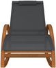 vidaXL Schaukelstuhl Grau Textilene und Massivholz Pappel 363472 Bild 3