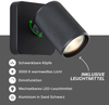 Brilliant Marty LED Wandspot - Schwenkbarer GU10 Wandstrahler, dimmbar bei warmweißem Licht, inkl. LED Leuchtmittel, 345 Lumen, sand schwarz Bild 4