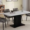 Esstisch Fenaro Weiß/Schwarz 120-160 x 80 cm ausziehbar Vicco Bild 5