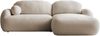 Mirjan24 'Mojato' Ecksofa mit Bettkasten und Schlaffunktion, Bouclé ecru, 90x175x275 cm, Rechts Bild 2