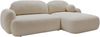 Mirjan24 'Mojato' Ecksofa mit Bettkasten und Schlaffunktion, Bouclé ecru, 90x175x275 cm, Rechts Bild 3