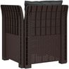 vidaXL 1-Sitzer Sessel mit Kissen Rattan-Look PP Braun 8011873 Bild 4