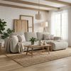 Selsey 'Olido' - L-Form Eckschlafsofa mit Bettkasten, beiger Velours Bild 2